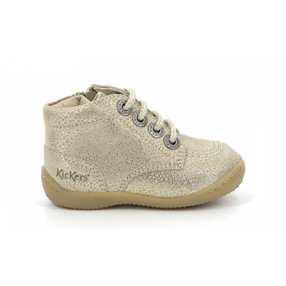 Kickers Gulyflow Stövlar Tjej Beige Metal | 69840-SNWH