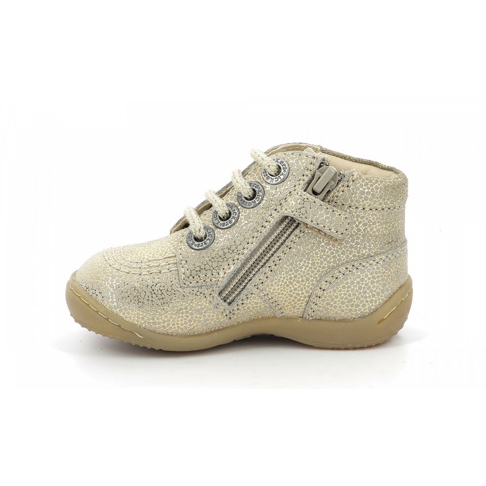 Kickers Gulyflow Stövlar Tjej Beige Metal | 69840-SNWH