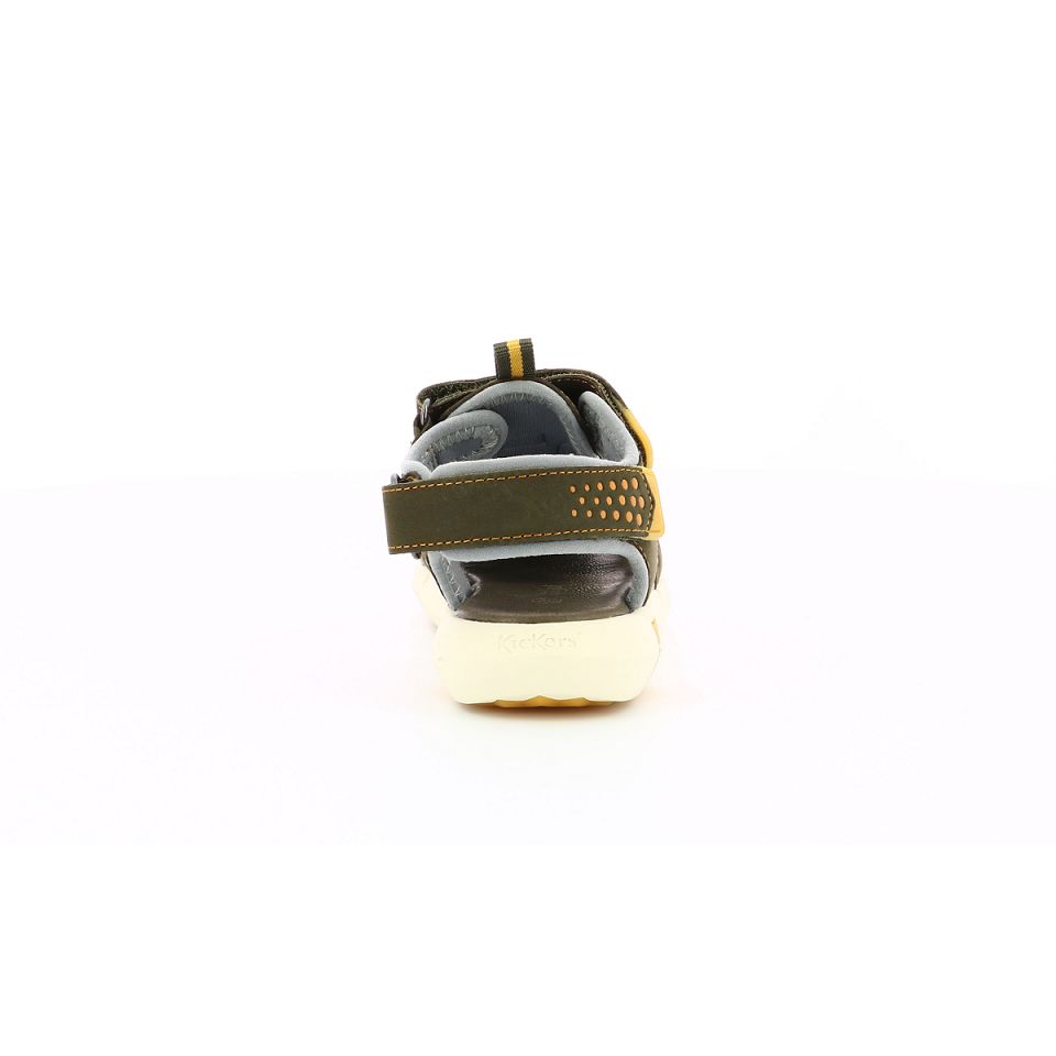 Kickers Jumange Sandaler Pojke Khaki Gula | 54861-YJTB