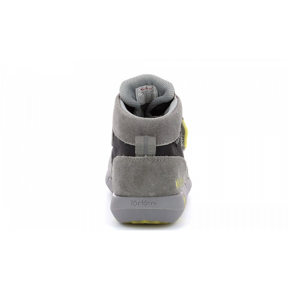 Kickers Junibo Sneakers Pojke Grå Gröna | 28076-HLVZ