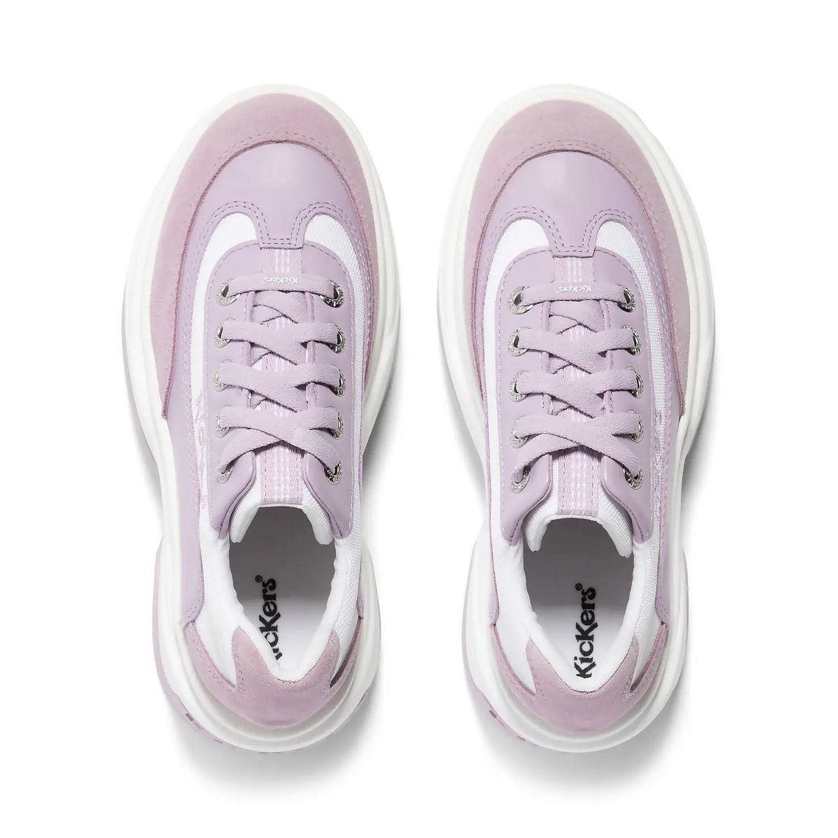 Kickers Kade Lo Leather Sneakers Dam Lila | 27451-AHID