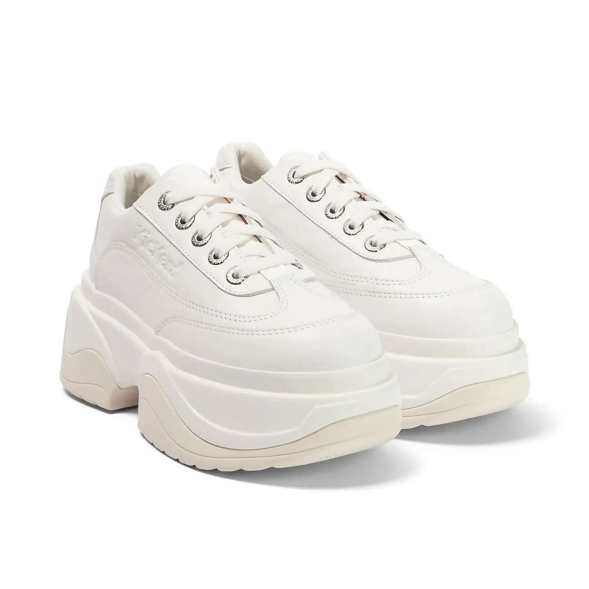 Kickers Kade Lo Leather Sneakers Dam Vita | 41092-YHSA