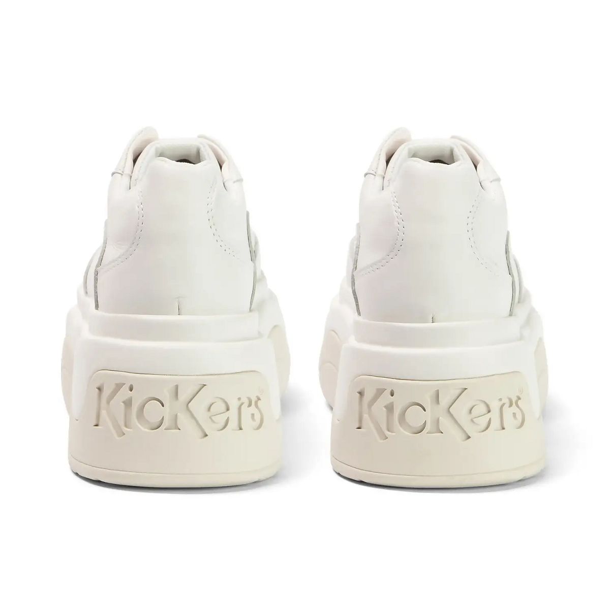 Kickers Kade Lo Leather Sneakers Dam Vita | 41092-YHSA