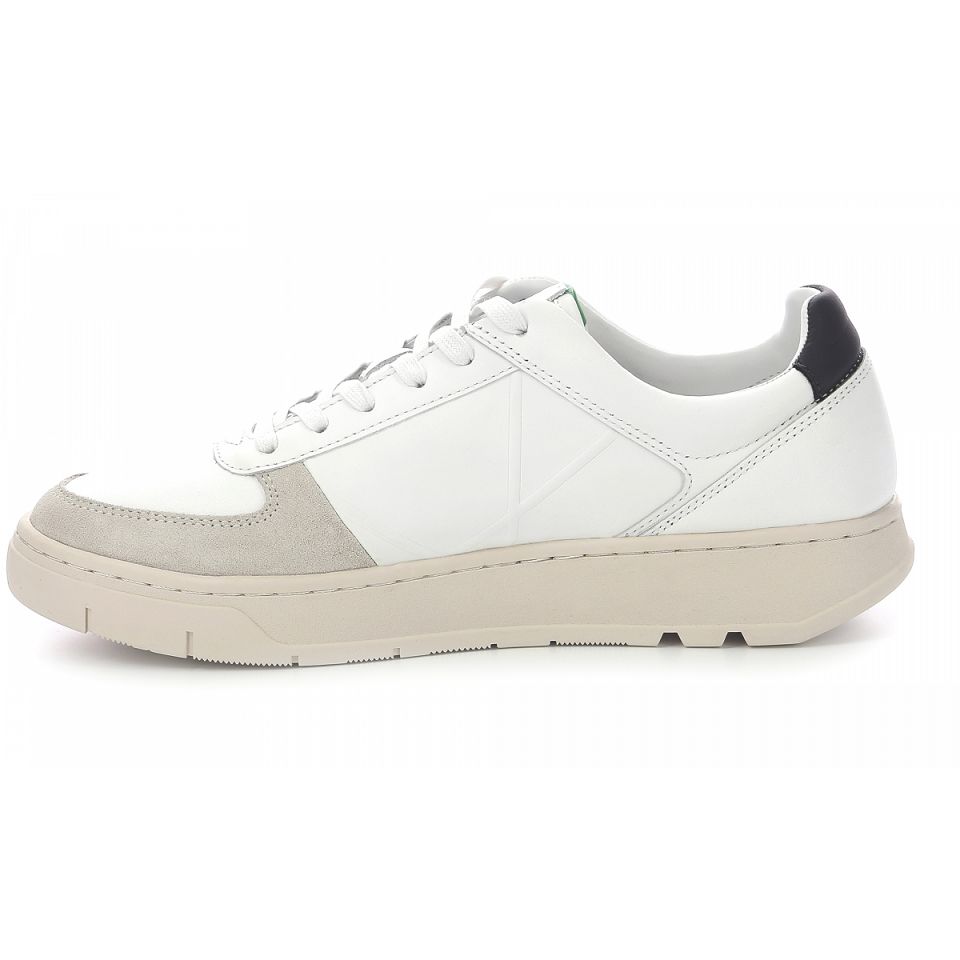 Kickers Kick allow Sneakers Herr Vita Marinblå | 76218-WTMG