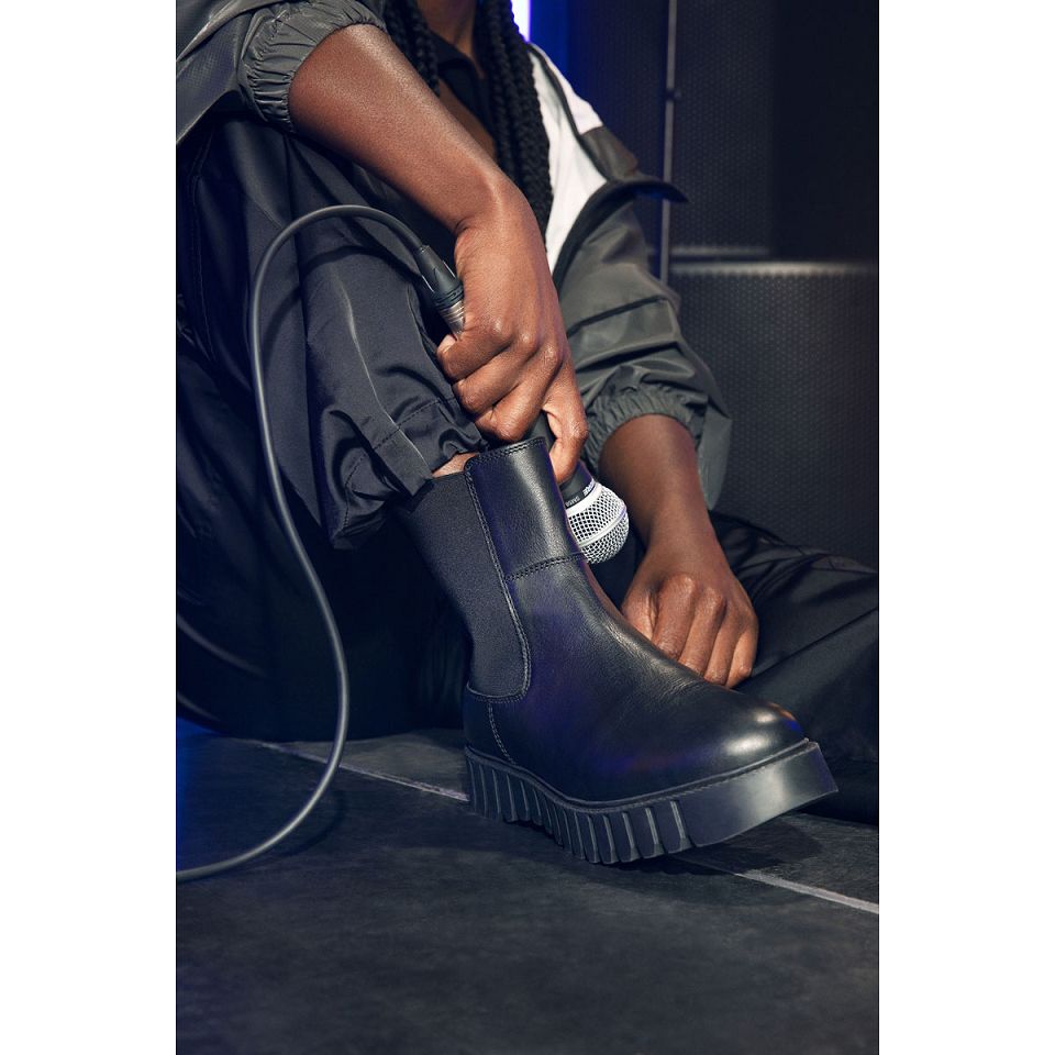 Kickers Kick favorite Chelsea Boots Dam Svarta | 78049-GJRO