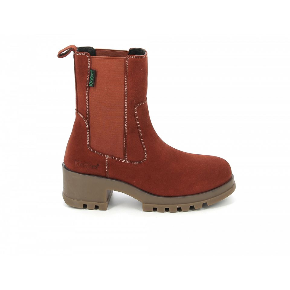Kickers Kick happy Chelsea Boots Dam Orange | 12579-CALE