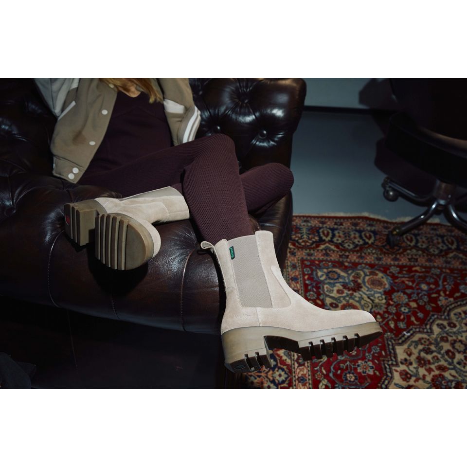 Kickers Kick happy Chelsea Boots Dam Silver | 02549-JGRN