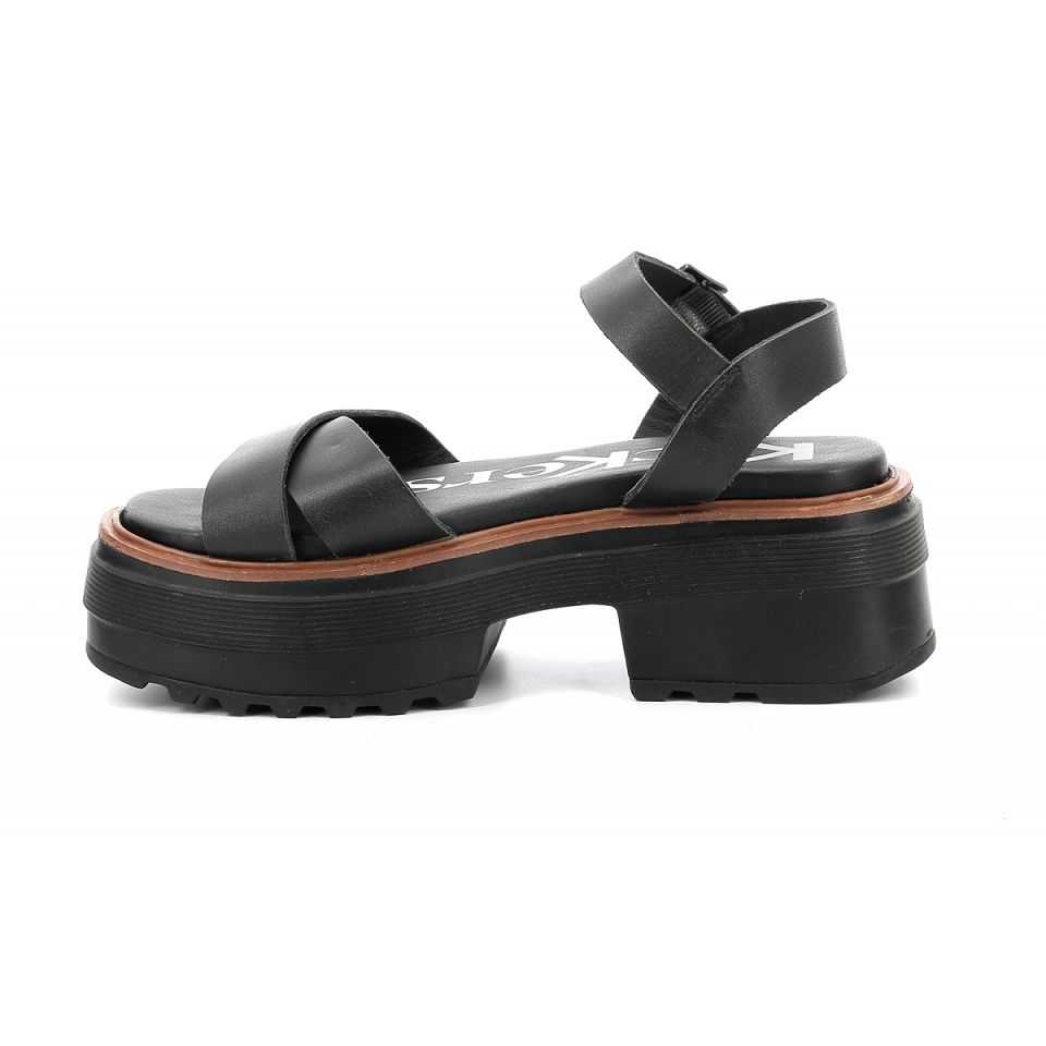 Kickers Kick heko Sandaler Dam Svarta | 92845-XCKI