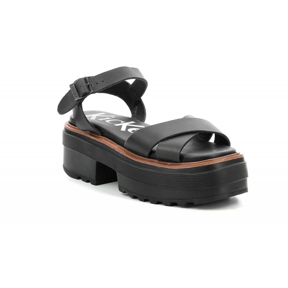 Kickers Kick heko Sandaler Dam Svarta | 92845-XCKI