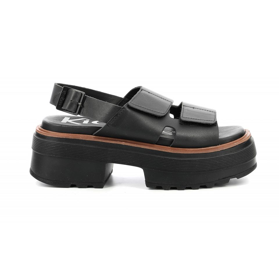 Kickers Kick helio Sandaler Dam Svarta | 97053-DYKP