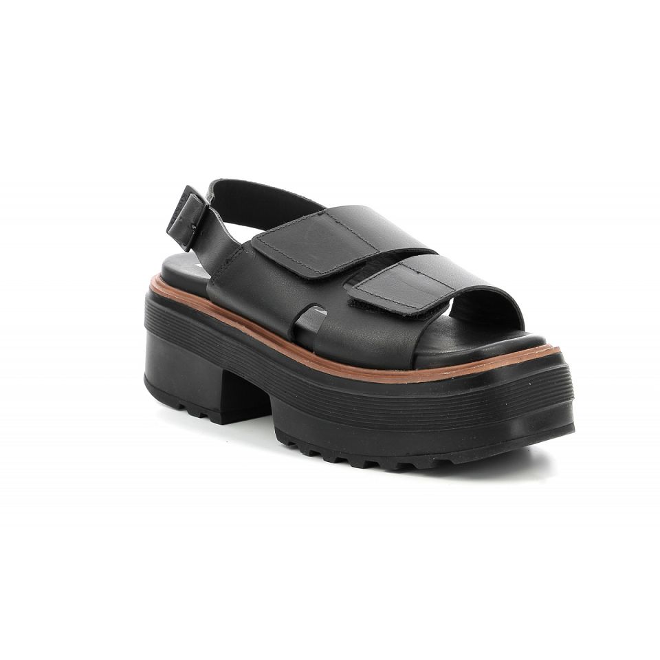 Kickers Kick helio Sandaler Dam Svarta | 97053-DYKP