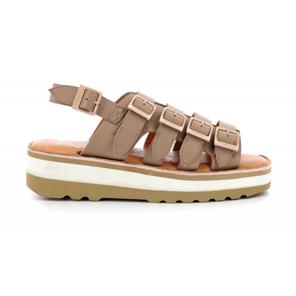 Kickers Kick hi Sandaler Dam Ljusbeige | 42693-VTED
