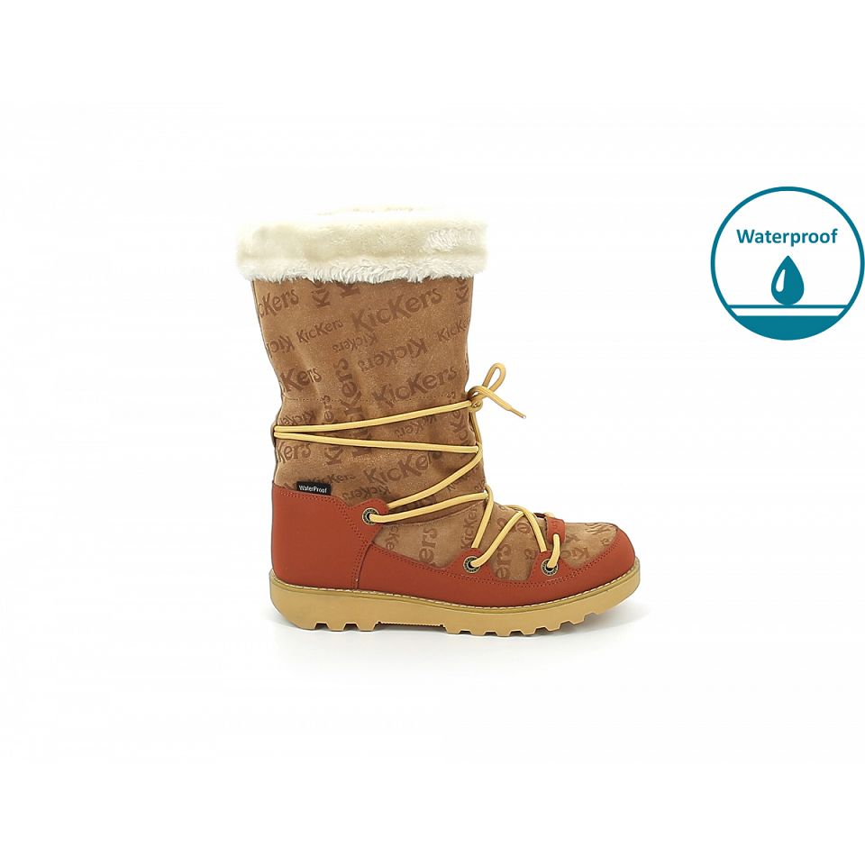 Kickers Kick neosnow Höga Stövlar Dam Camel Rouille | 70618-RLZG