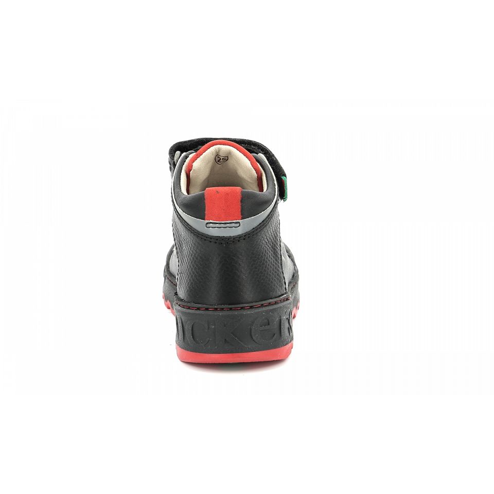 Kickers Kick teen Sneakers Pojke Svarta Röda | 62479-PHKA