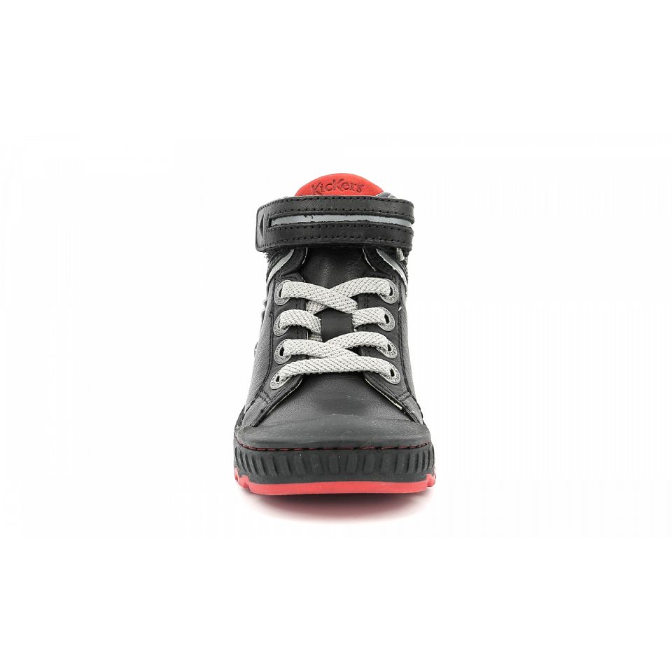 Kickers Kick teen Sneakers Pojke Svarta Röda | 62479-PHKA