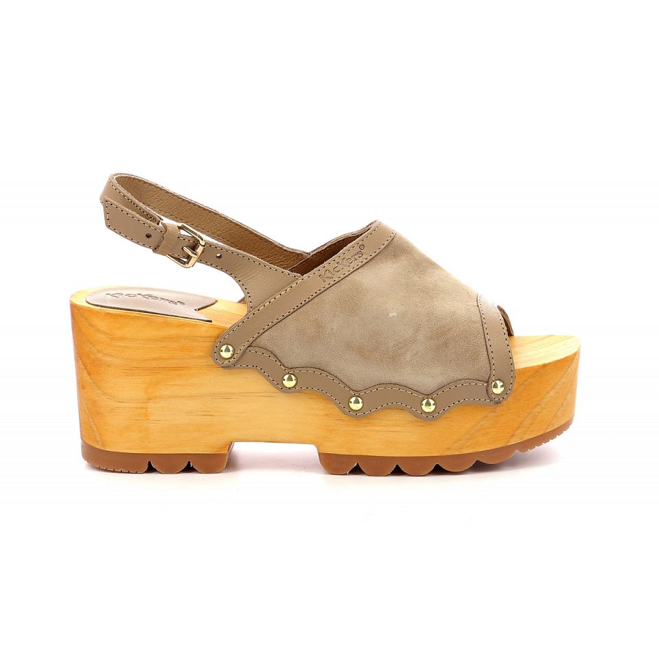 Kickers Kick wedge Sandaler Dam Ljusbeige | 38670-ZQLH