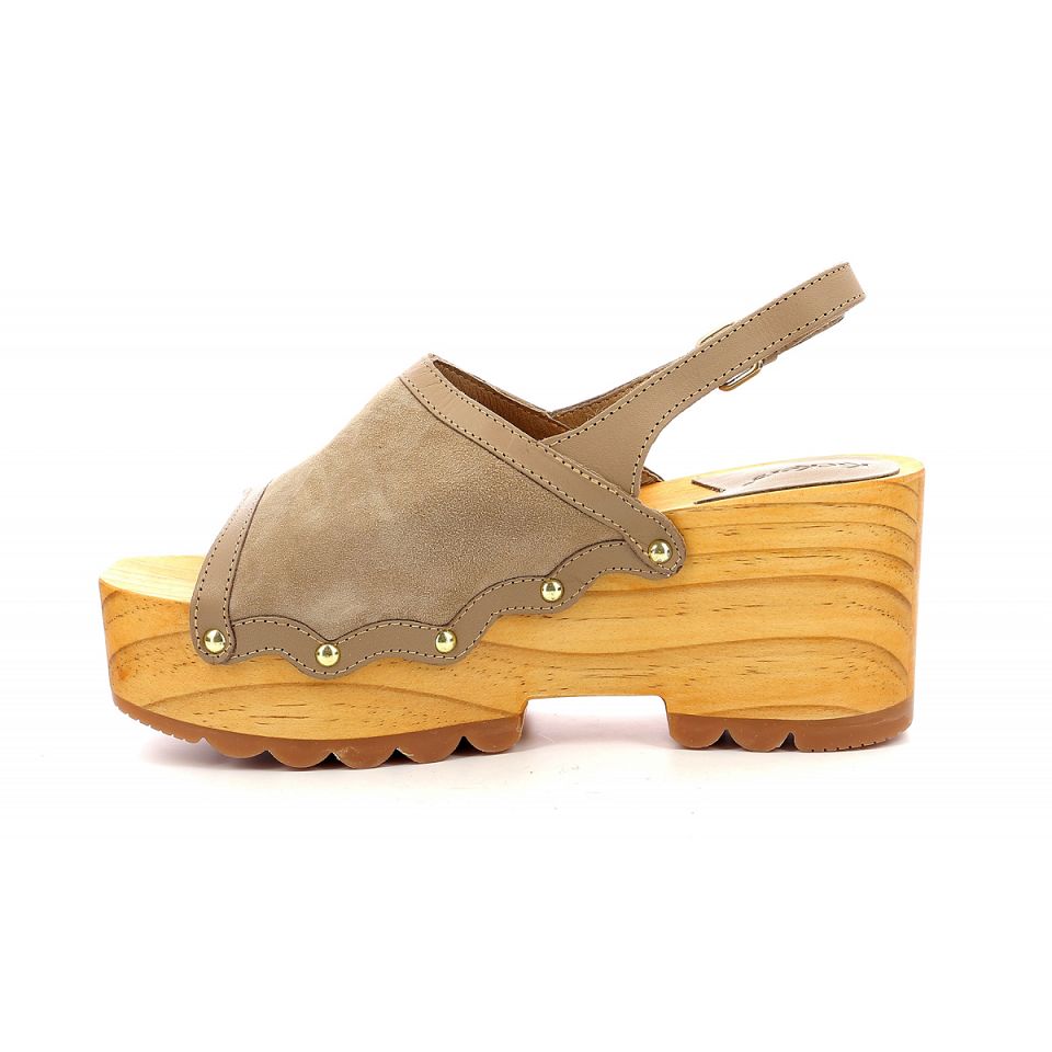Kickers Kick wedge Sandaler Dam Ljusbeige | 38670-ZQLH