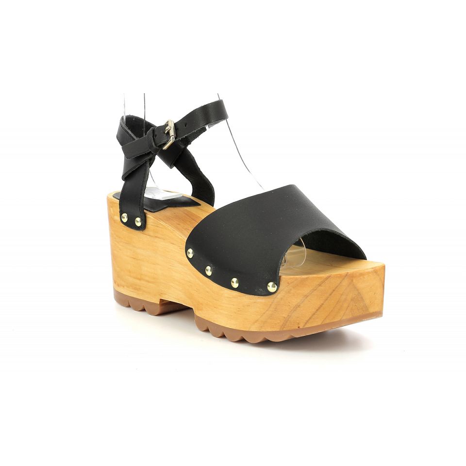 Kickers Kick wedge wise Sandaler Dam Svarta | 97351-SZKI