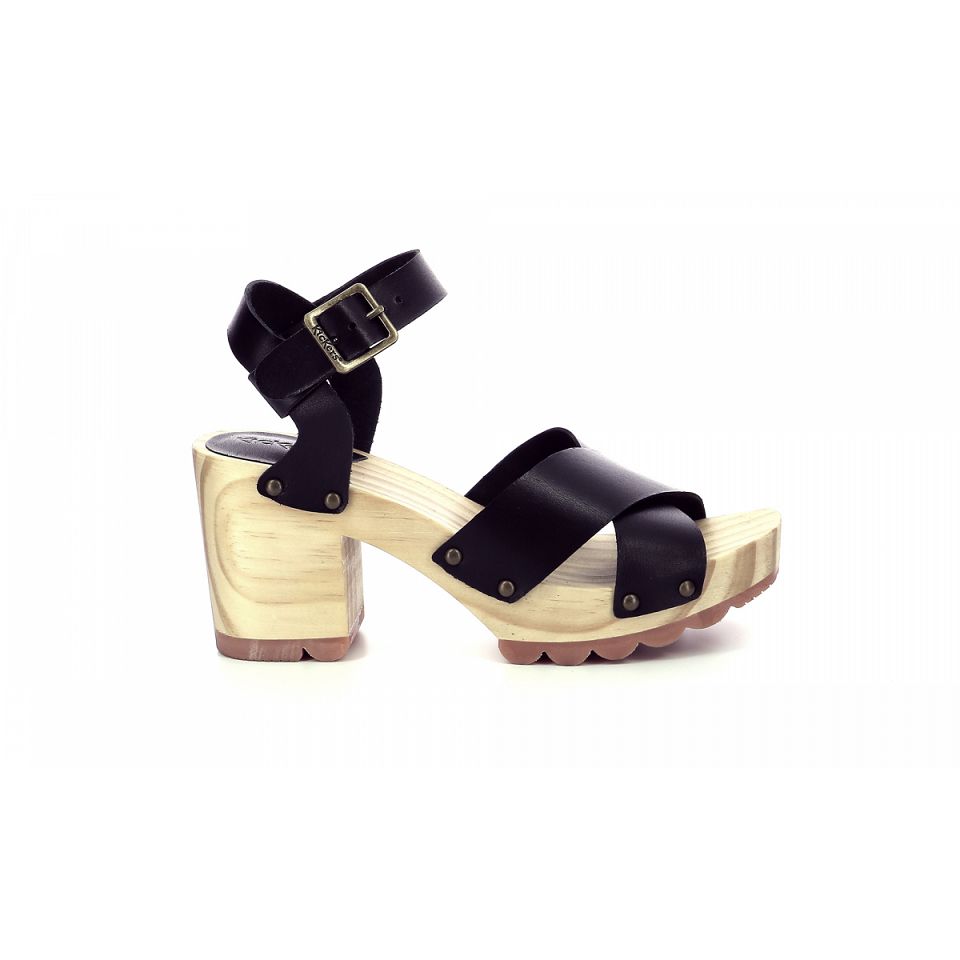 Kickers Kick wise Sandaler Dam Svarta | 90648-PNHO