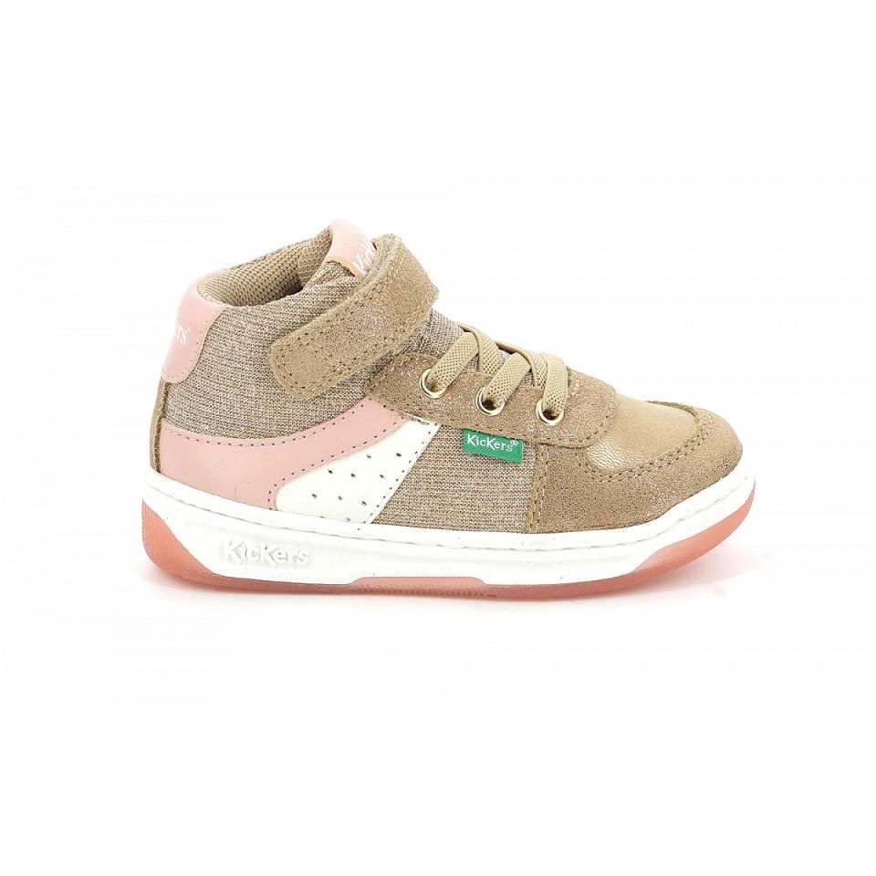 Kickers Kickalien Sneakers Tjej Beige Rosa | 68357-DLIP