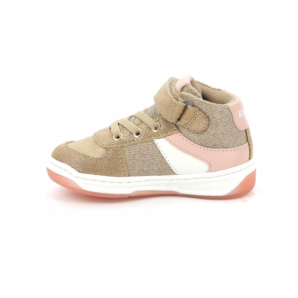 Kickers Kickalien Sneakers Tjej Beige Rosa | 68357-DLIP