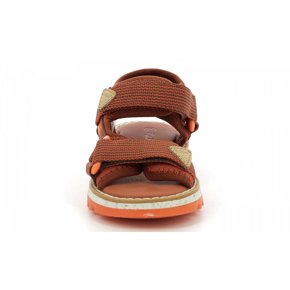 Kickers Kickclock Sandaler Pojke Bruna Orange | 13920-KINT