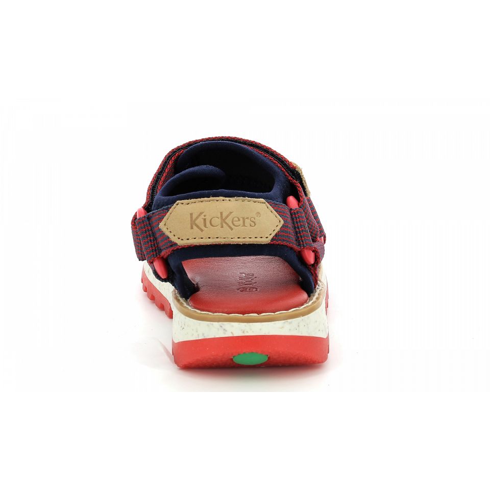Kickers Kickclock Sandaler Pojke Röda Marinblå | 92586-UDQB