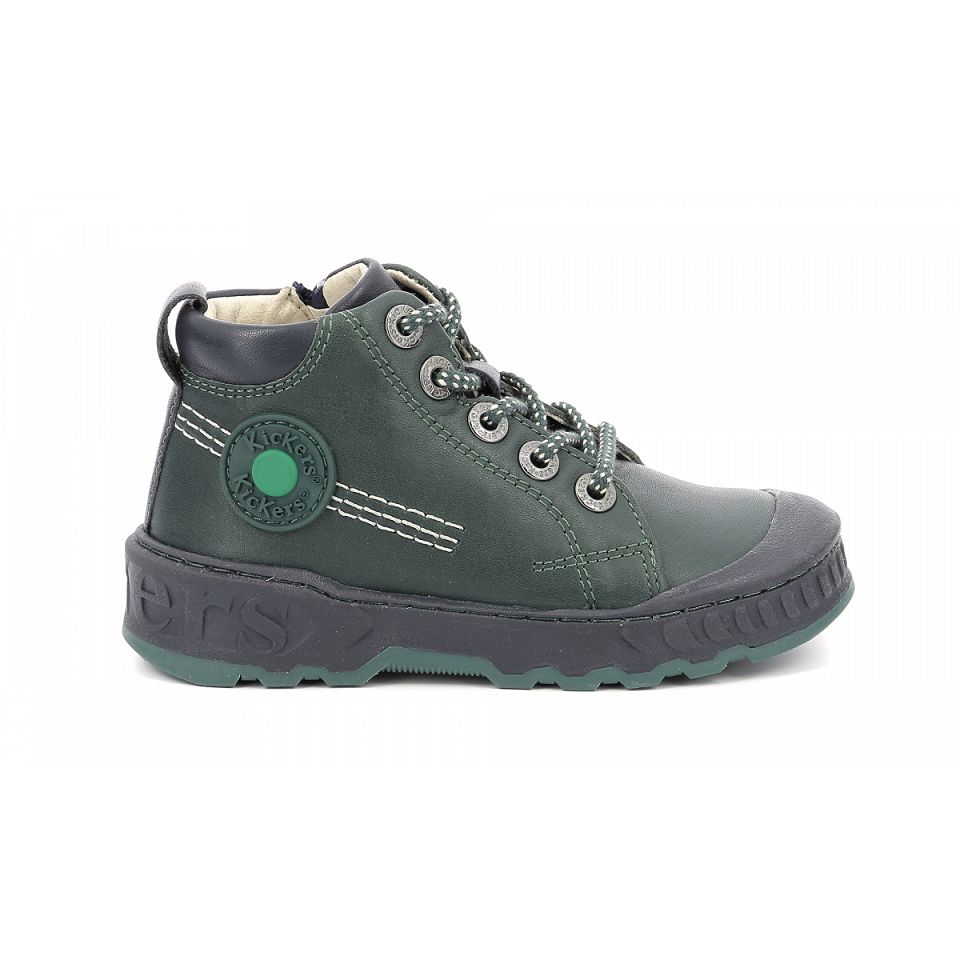 Kickers Kickdundy Sneakers Pojke Gröna Marinblå | 21578-RFOI