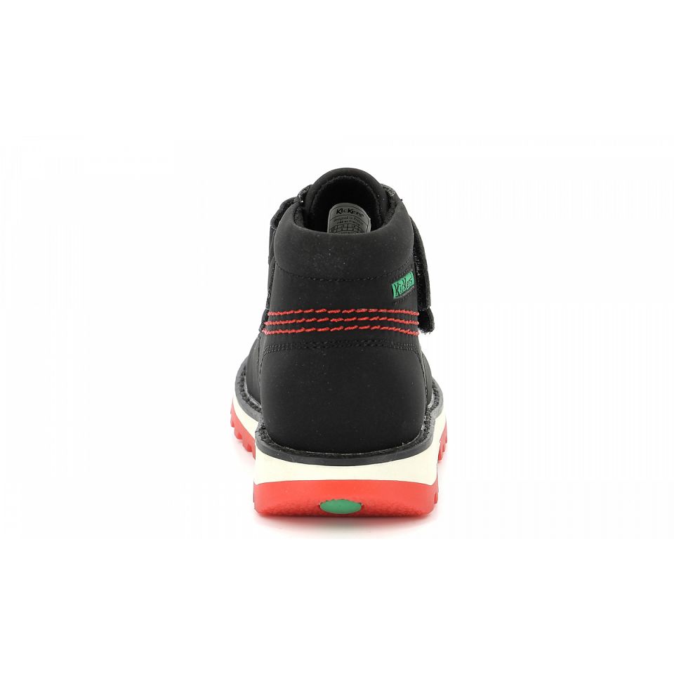 Kickers Kickfun Sneakers Tjej Svarta Röda | 24187-EWCU