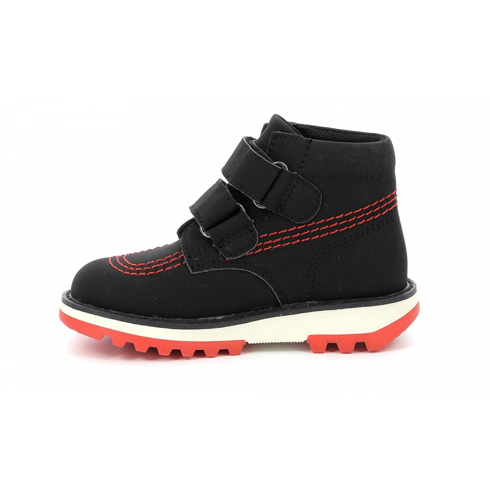 Kickers Kickfun Sneakers Tjej Svarta Röda | 24187-EWCU