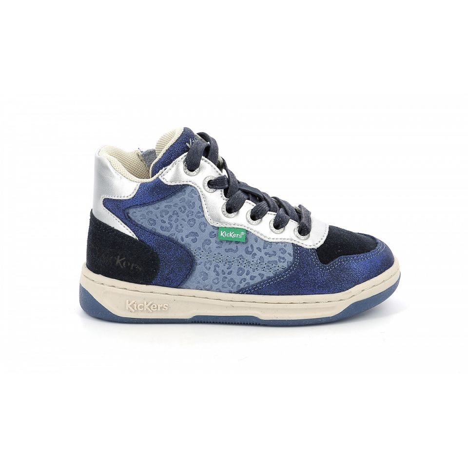 Kickers Kicklax Sneakers Pojke Marinblå Blå Leopard | 85346-QEMO