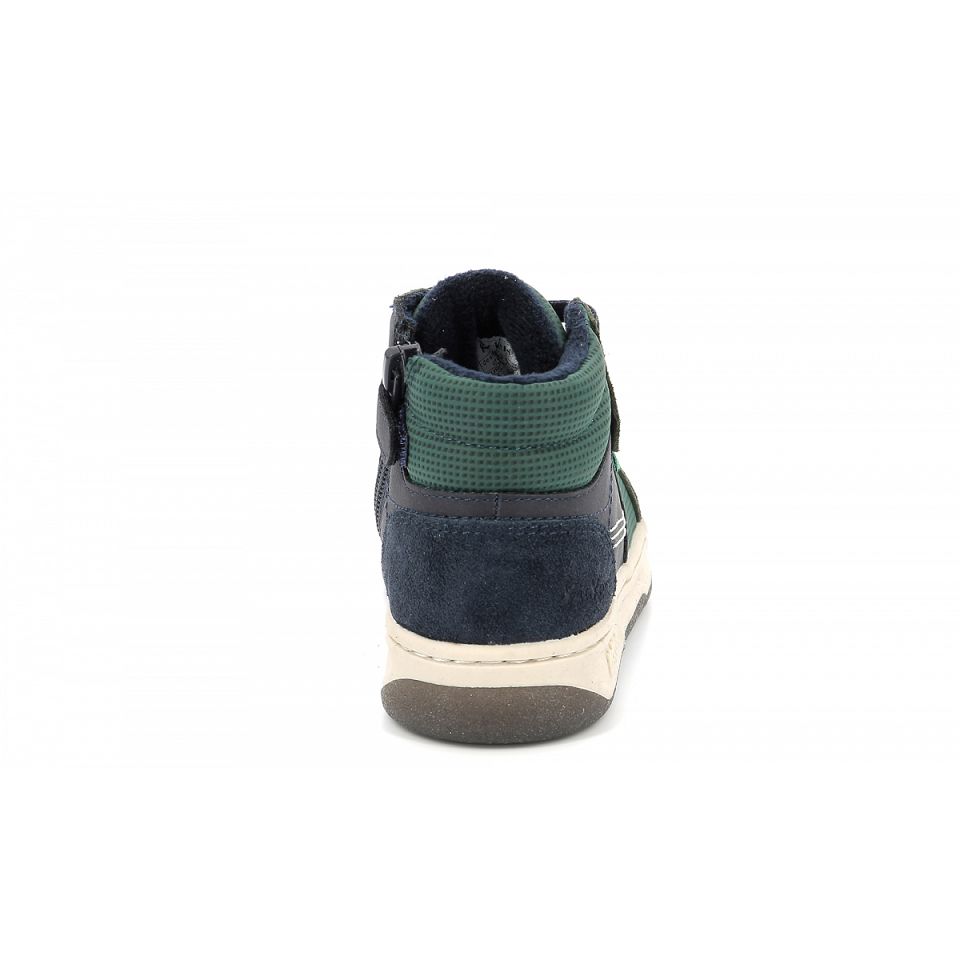 Kickers Kickosta Sneakers Pojke Marinblå Gröna | 20457-BIMZ