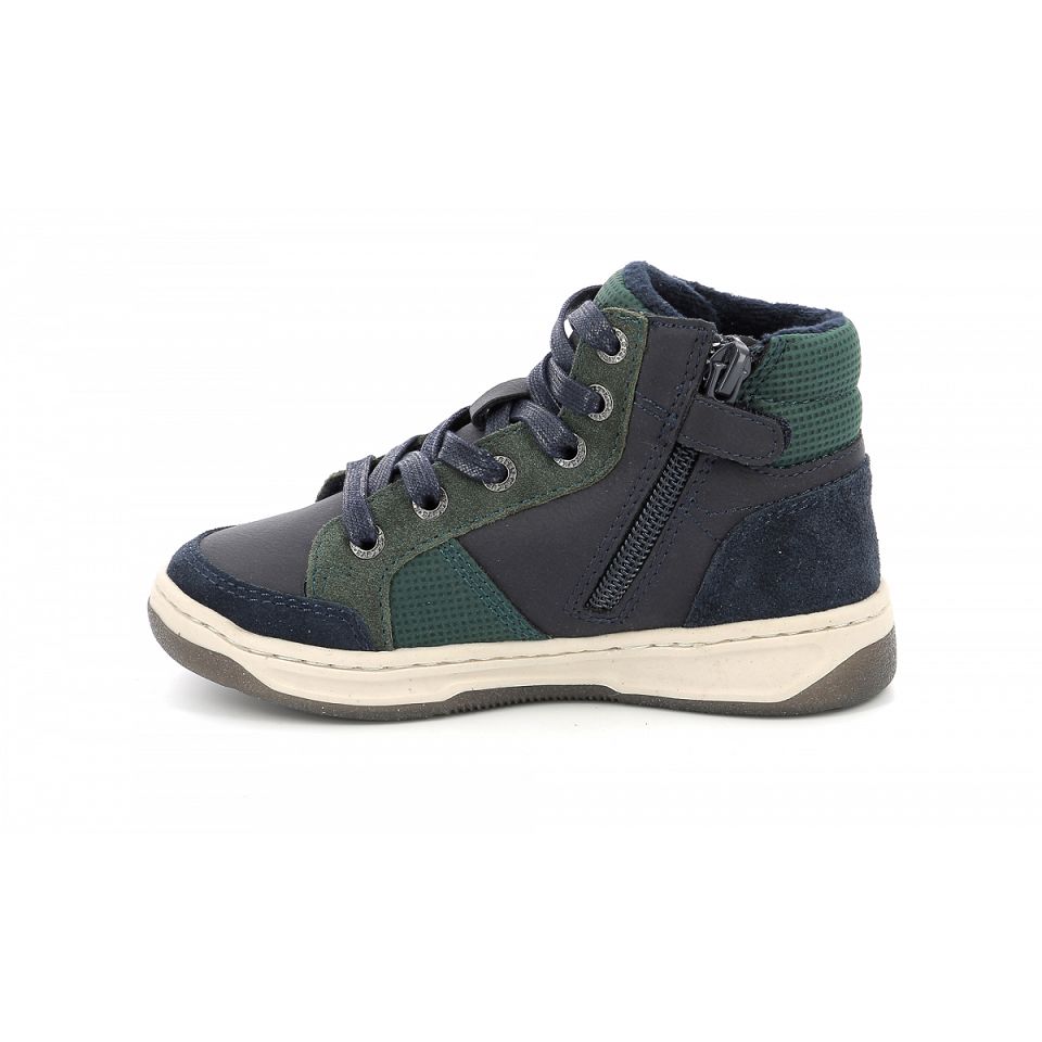 Kickers Kickosta Sneakers Pojke Marinblå Gröna | 20457-BIMZ