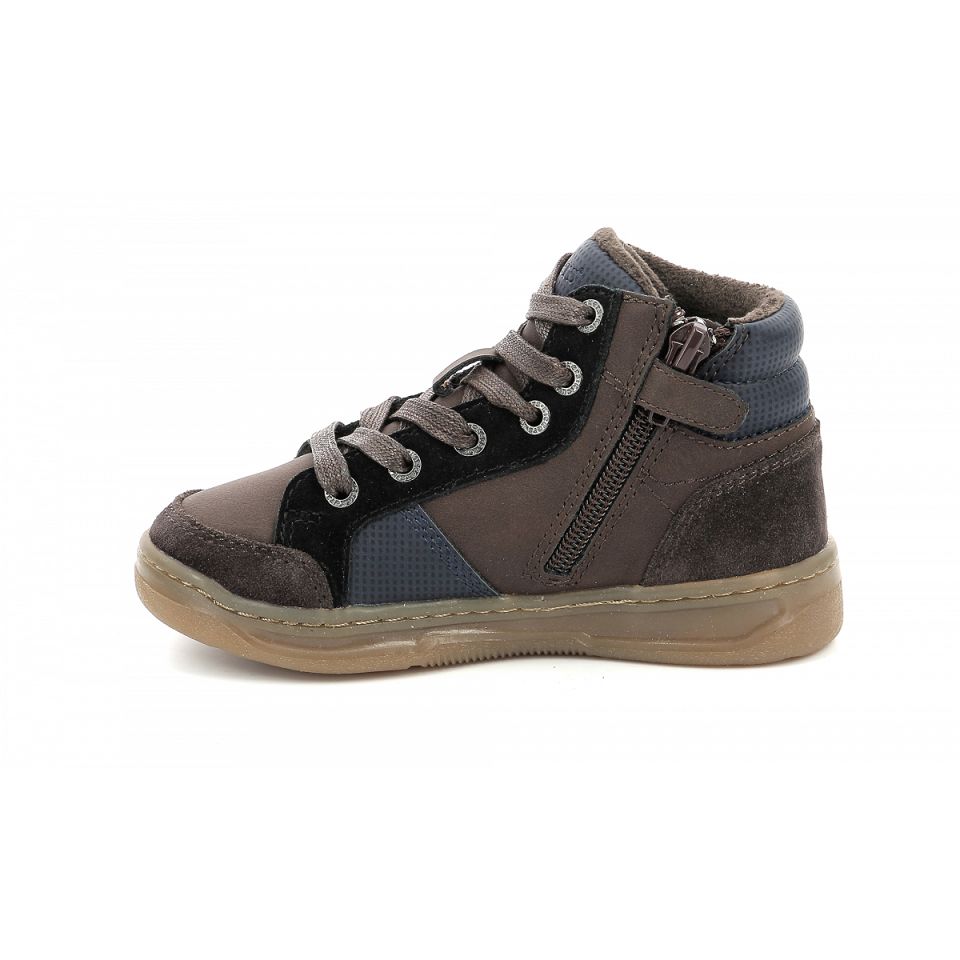 Kickers Kickosta Sneakers Pojke Mörkbruna Marinblå | 49523-TAOY