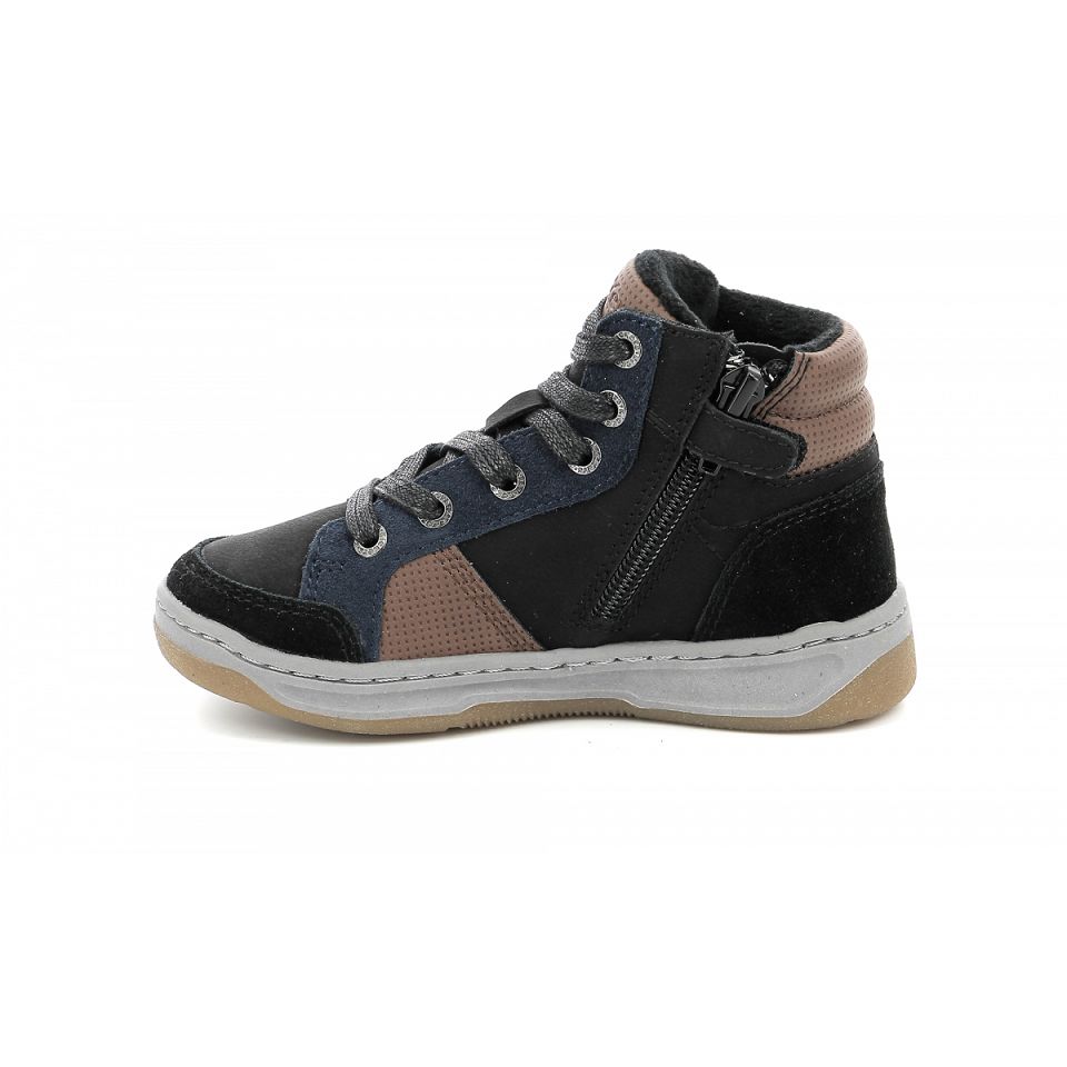 Kickers Kickosta Sneakers Pojke Svarta Blå Bruna | 18093-NEBZ