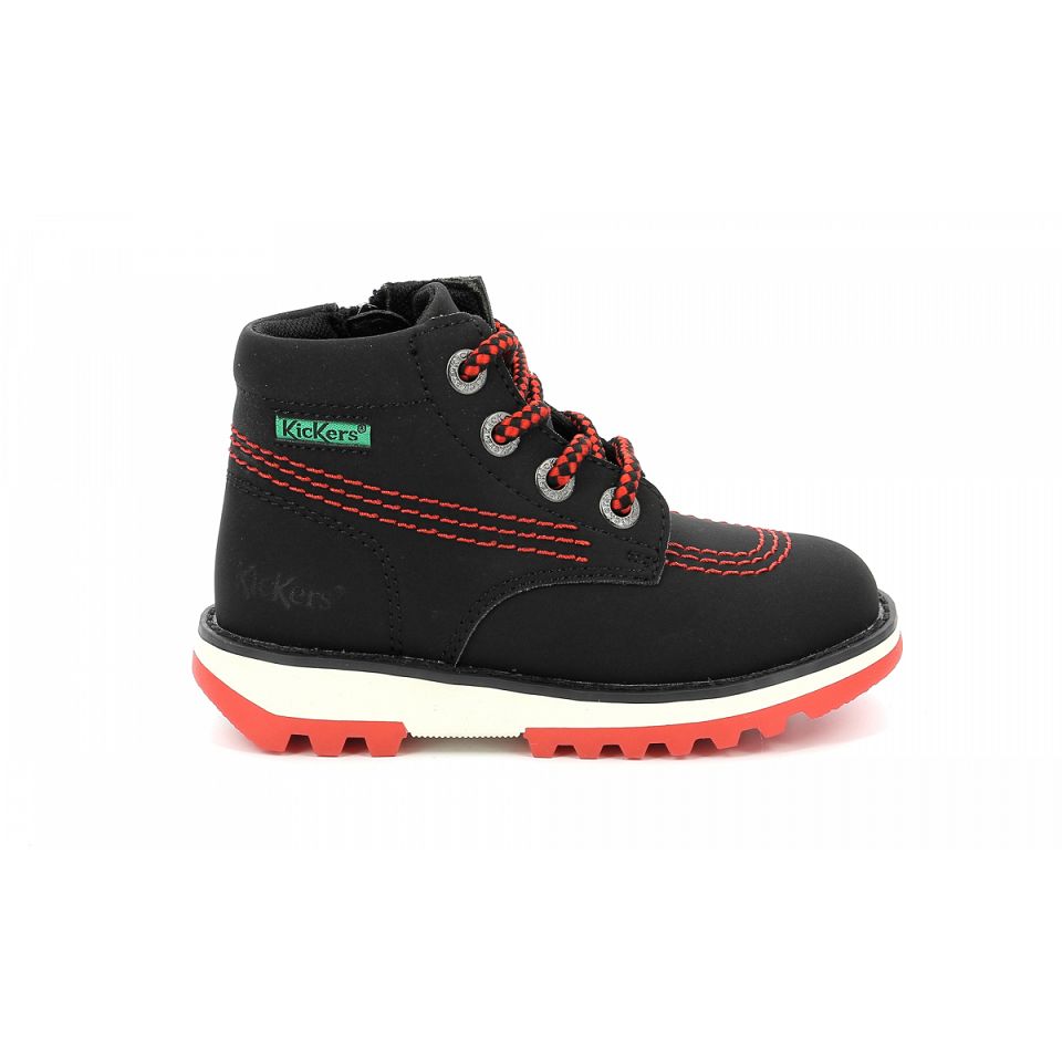 Kickers Kickrally20 Sneakers Pojke Svarta Röda | 96548-ETXP