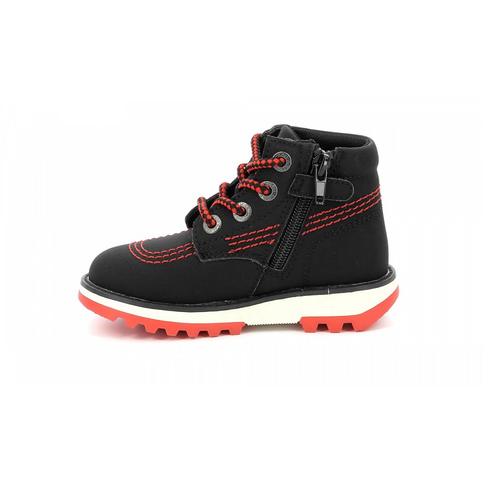 Kickers Kickrally20 Sneakers Pojke Svarta Röda | 96548-ETXP