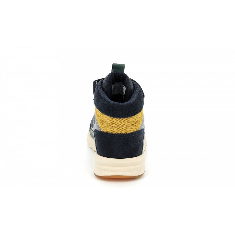 Kickers Kikafar Sneakers Pojke Marinblå Gröna | 52196-EINV