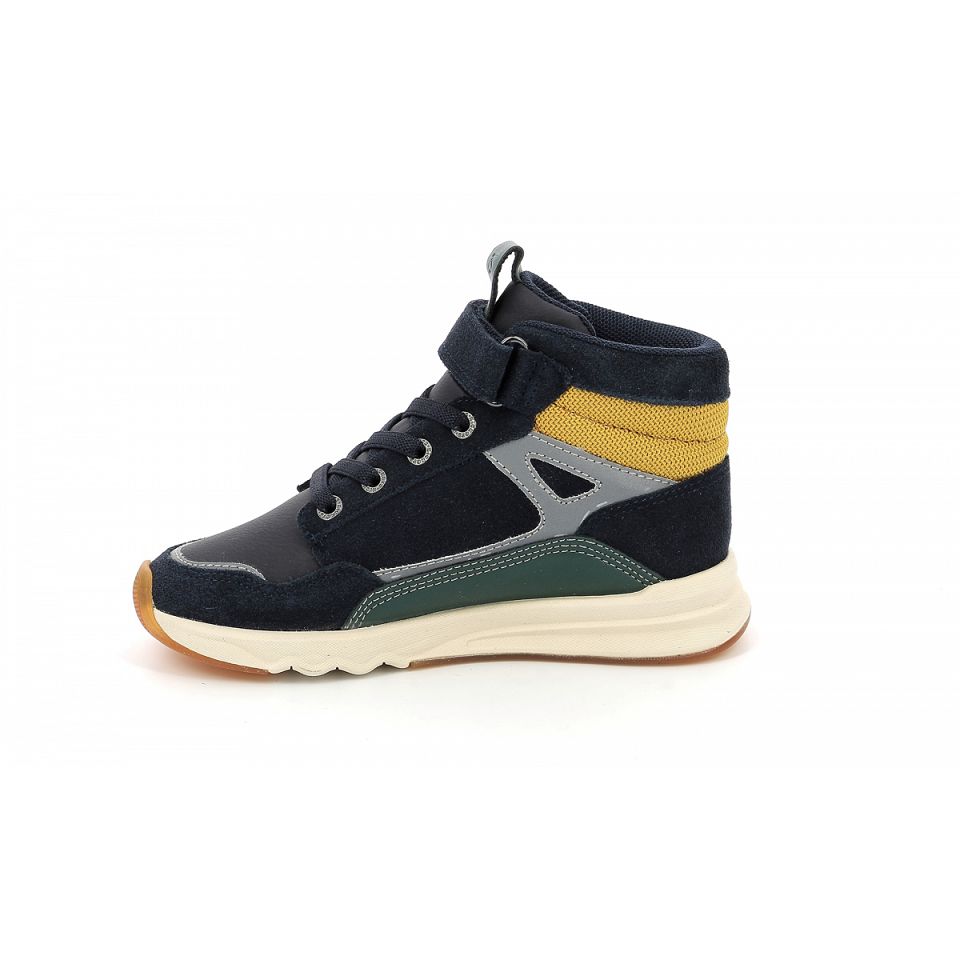 Kickers Kikafar Sneakers Pojke Marinblå Gröna | 52196-EINV