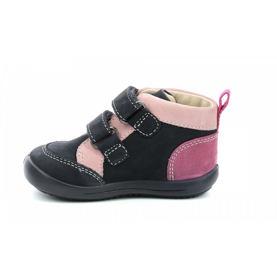 Kickers Kinop Stövlar Tjej Marinblå Rosa | 98147-YURQ