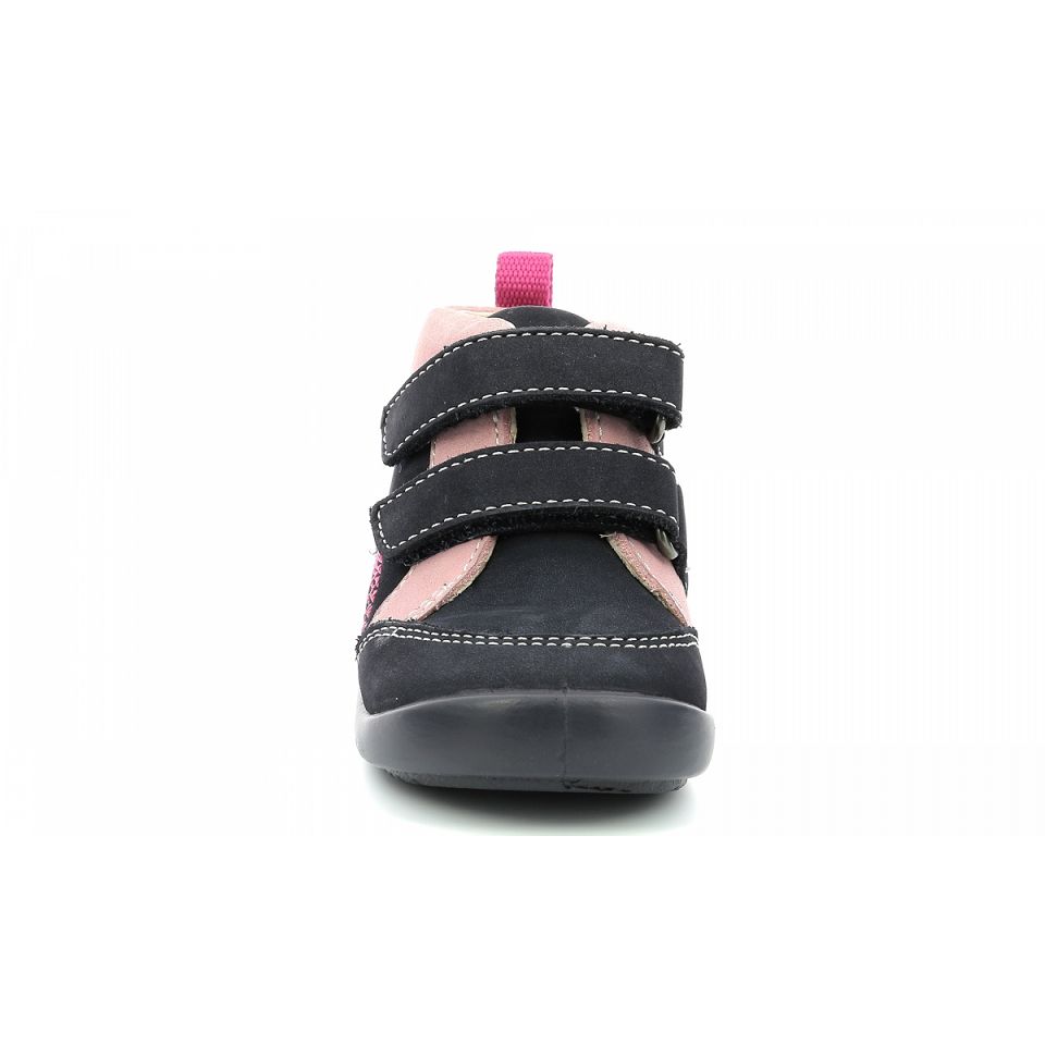 Kickers Kinop Stövlar Tjej Marinblå Rosa | 98147-YURQ