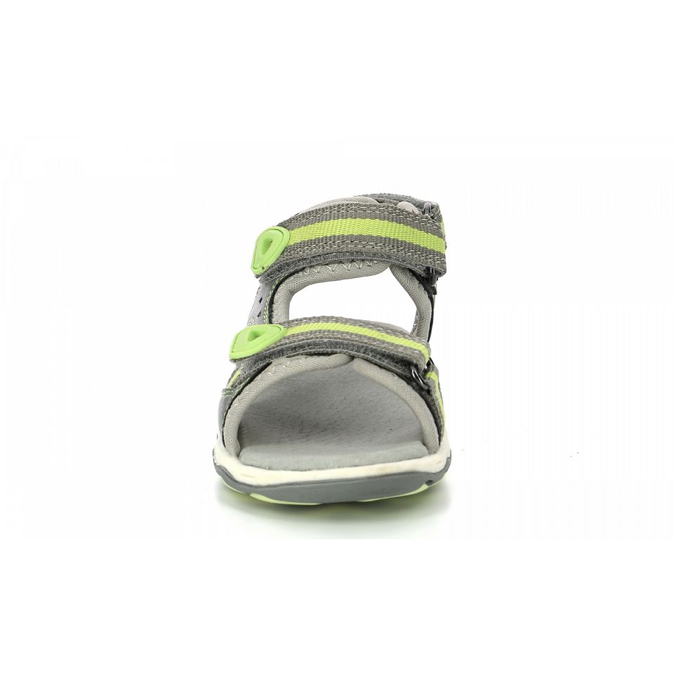 Kickers Kiwi Sandaler Pojke Grå Gröna | 72896-JCOH