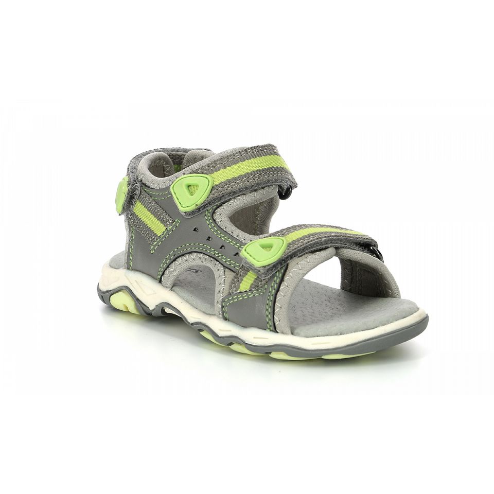 Kickers Kiwi Sandaler Pojke Grå Gröna | 72896-JCOH
