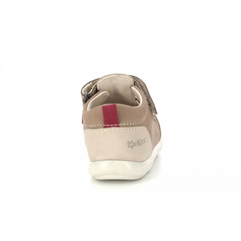 Kickers Klony Sandaler Tjej Beige Röda | 70412-FSWM