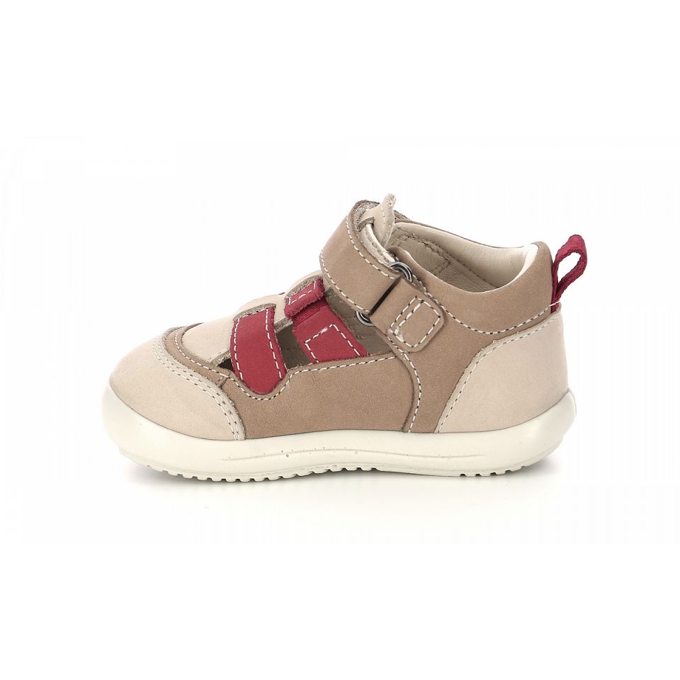Kickers Klony Sandaler Tjej Beige Röda | 70412-FSWM