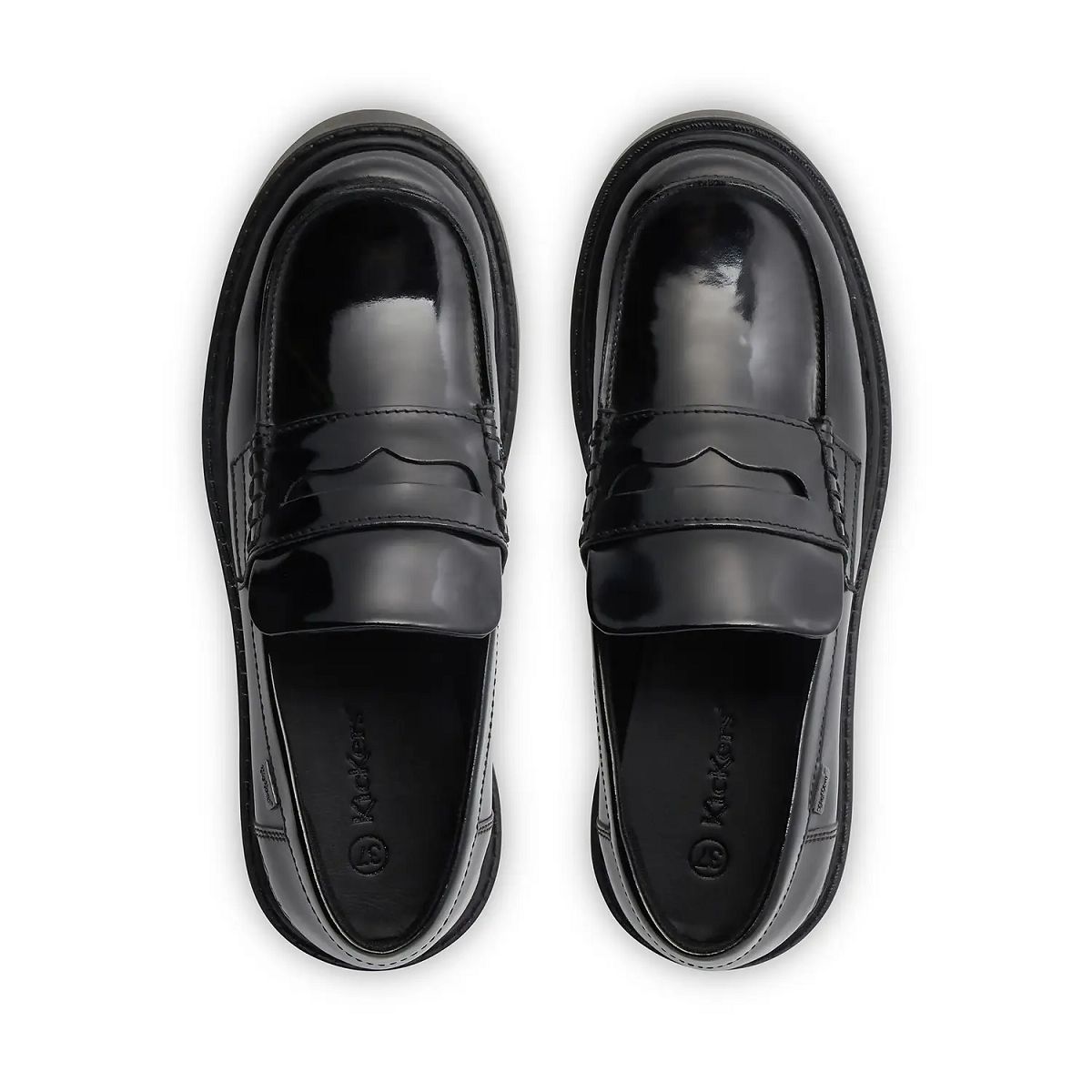 Kickers Kori Leather Loafers Dam Svarta | 40293-RAMN