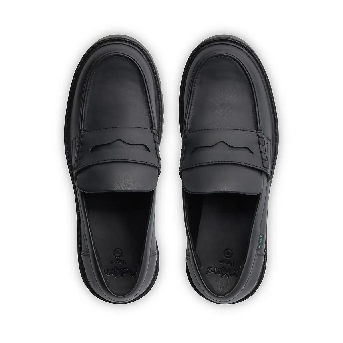 Kickers Kori Veganska Loafers Dam Svarta | 83460-SEAM