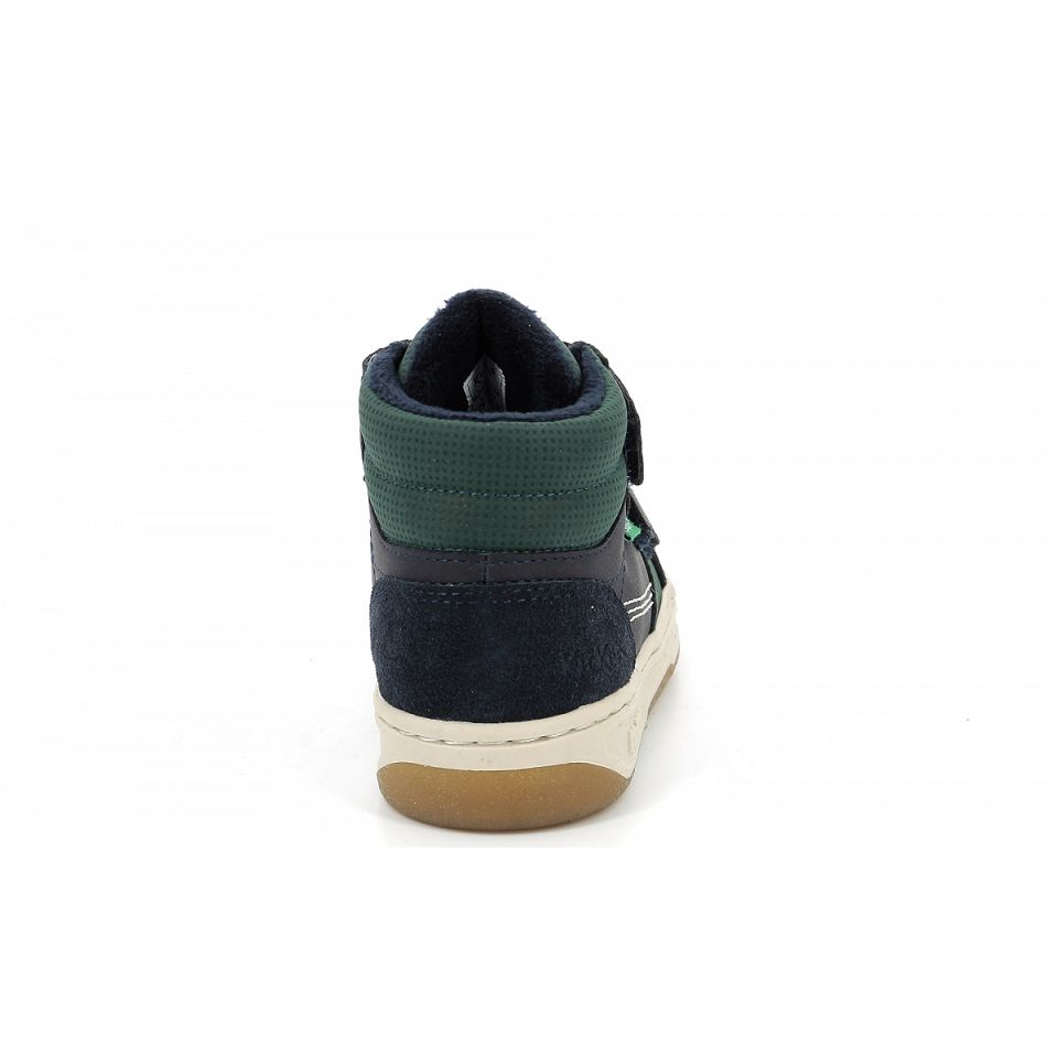 Kickers Kroisy Sneakers Pojke Marinblå Gröna | 46189-TKGE
