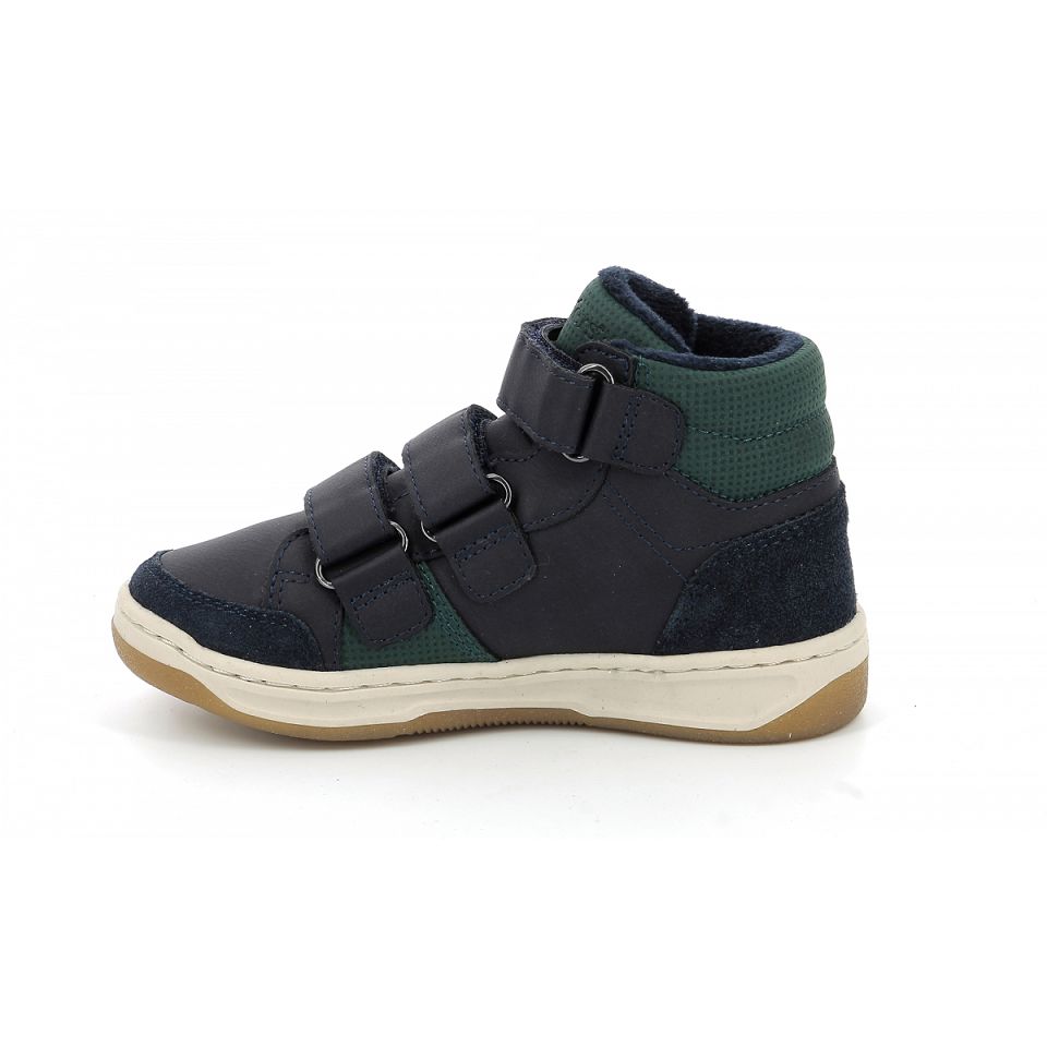 Kickers Kroisy Sneakers Pojke Marinblå Gröna | 46189-TKGE