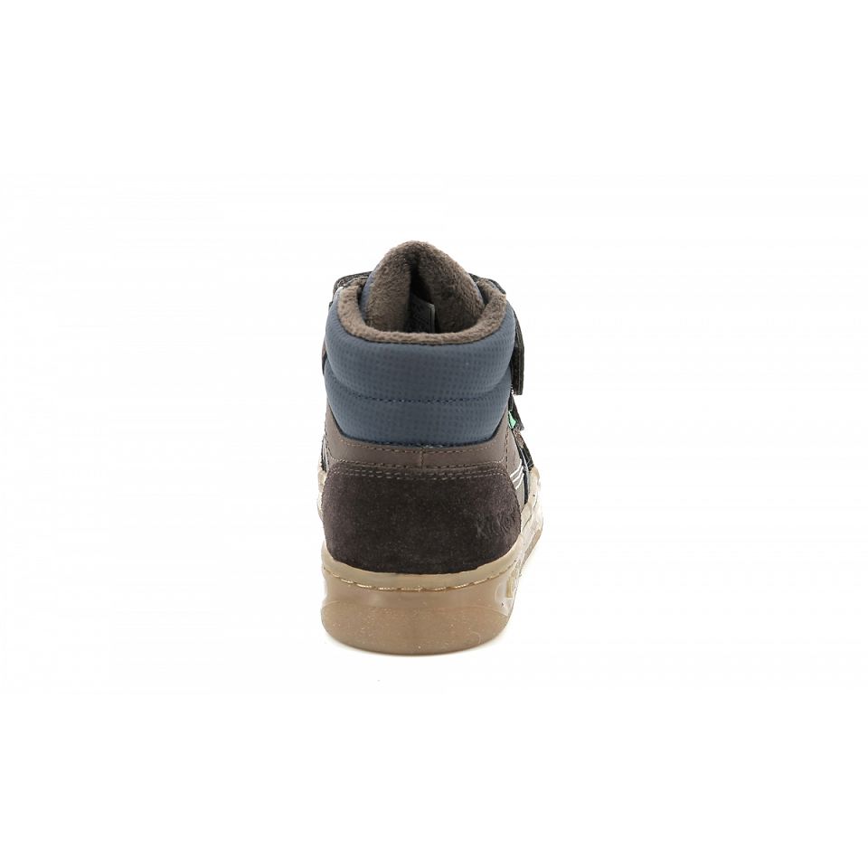 Kickers Kroisy Sneakers Pojke Mörkbruna Marinblå | 50632-OGEC